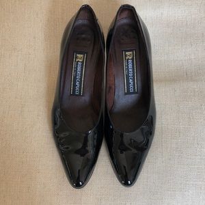 Patent leather pumps